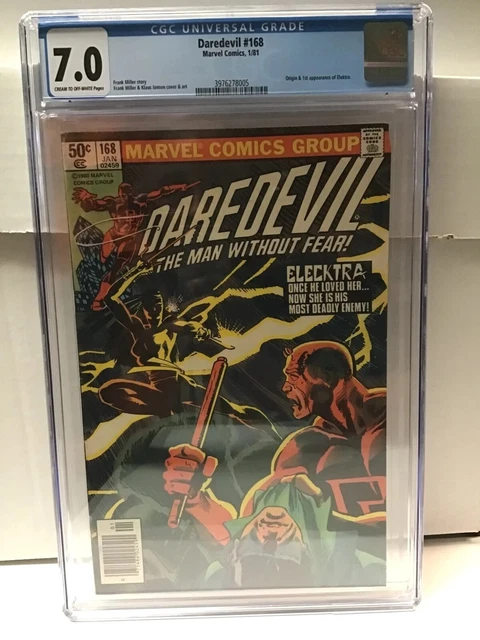 Daredevil #168 CGC 7.0 1981 1st appearance and origin of Elektra Frank Miller