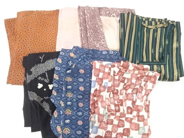 44515# Japanese Kimono / Antique Haori & Coat / 7 Pics