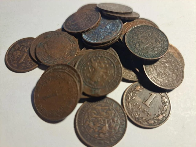PAYS BAS lot de 32 monnaies 1 cent ( 696 ) E PAYS BAS lot de 32 monnaies 1 cent ( 696 ) E