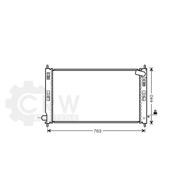 Raffreddatore raffreddamento motore per Mitsubishi Lancer VIII Sportback 1.8 Flex anno 09-17
