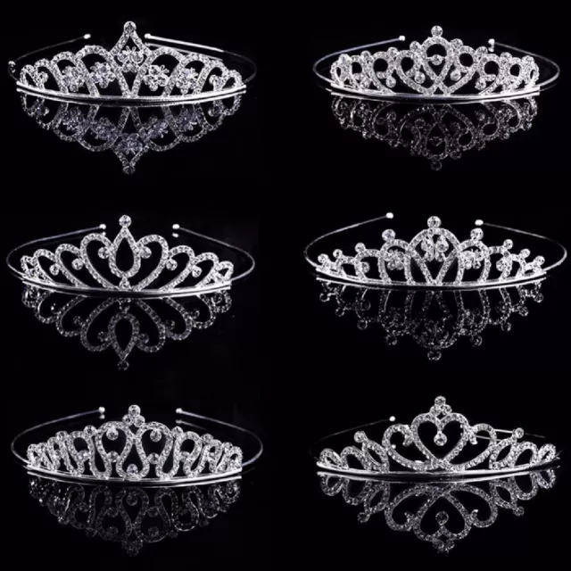 Tiara Diadema Adorno para Cabello Tocado Novia Estrás Boda Corona Perlas