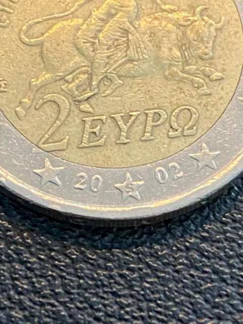 2 Euro Münze 2002 Griechenland - Mit s im Stern - suomi Finnland - Fehlprägung