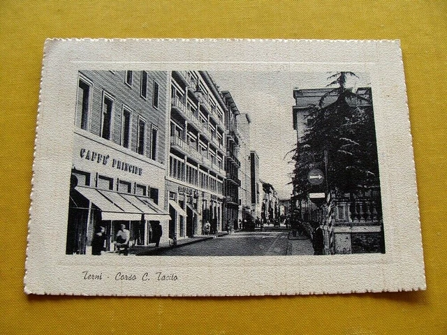 (FG.A31) TERNI - CORSO C. TACITO animata con CAFFÈ PRINCIPE (vg 1961) caffe'