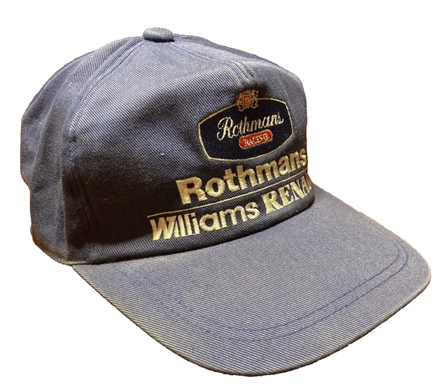 Rothmans Williams Renault Formula 1 Racing Team Vintage Hat Cap Blue Cotton