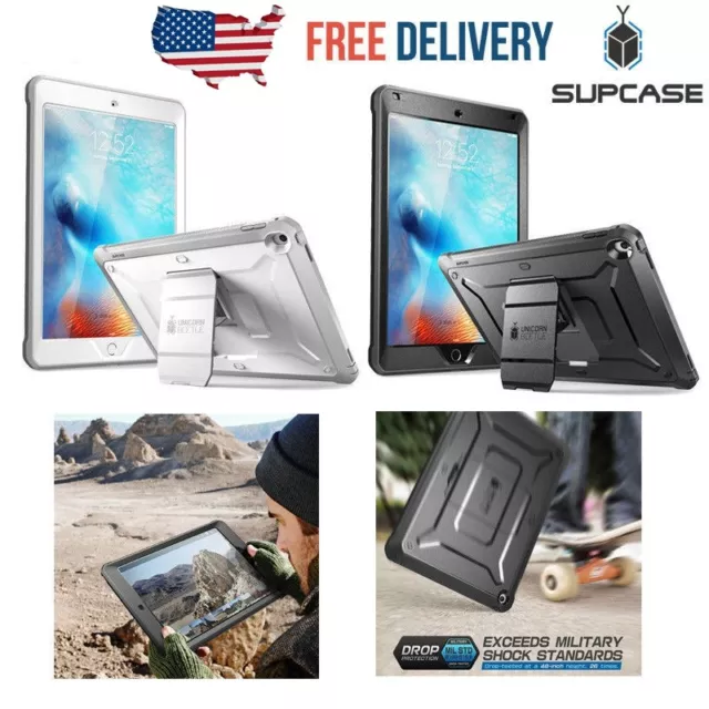 For iPad 9.7 inch, Genuine SUPCASE Dual Layer w/ Screen Case w/ Kickstand Cover