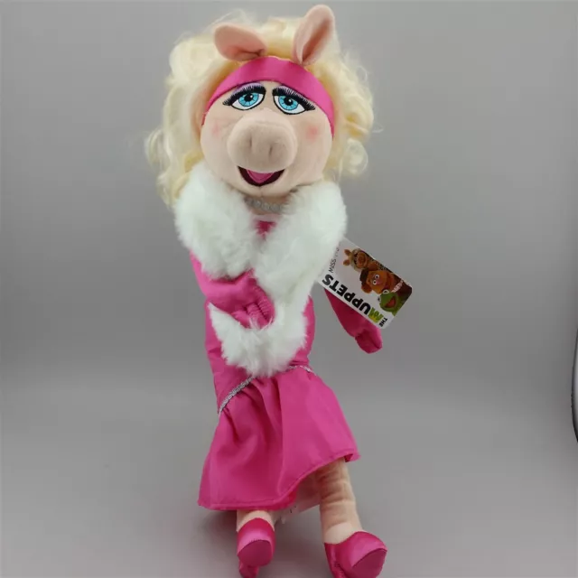 Pink Miss Piggy Bean Bag Pink Plush Doll Muppets Disney Authentic 19 inch