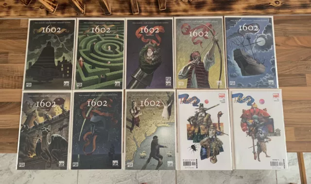 1602 #1-8 Marvel Comics - Complete Series Set - Neil Gaiman + Andy Kubert N/M +