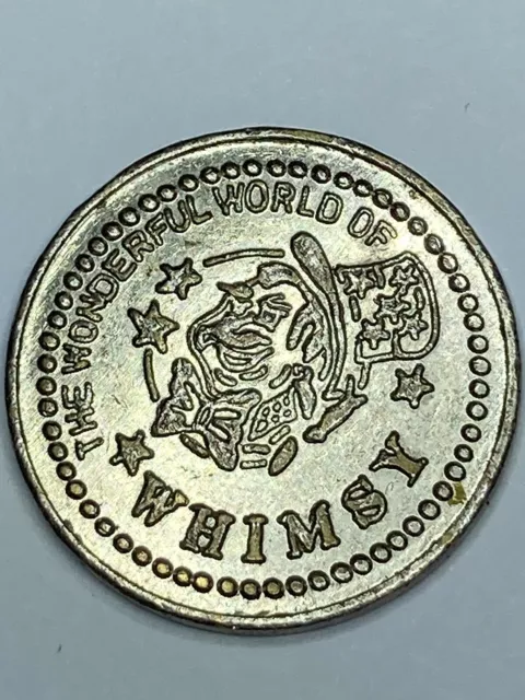 RARE WONDERFUL WORLD OF WHIMSY ARCADE TOKEN KOWLOON BAY HONG KONG CHINA #qL1 2