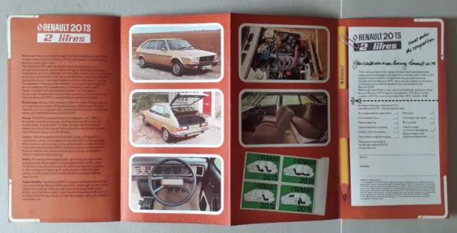 Renault 20 TS 2 Litre Brochure c.1977 2