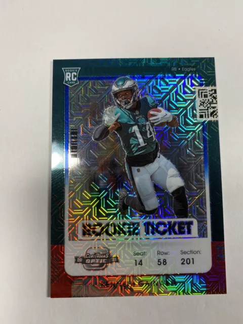 2021 Panini Contenders Optic Kenneth Gainwell Rookie Ticket Red White Blue 1/13