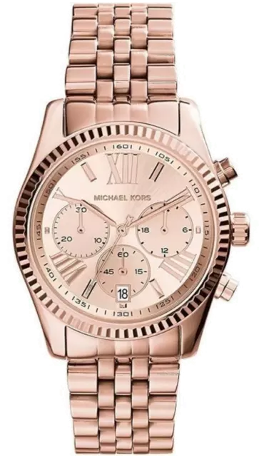 Montre Femme Michael Kors Lexington MK5569 chronomètre sport en acier or rose