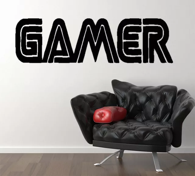 Gamer Logo Computer Xbox PS Wii Children's Bedroom Decal Wall Sticker Picture