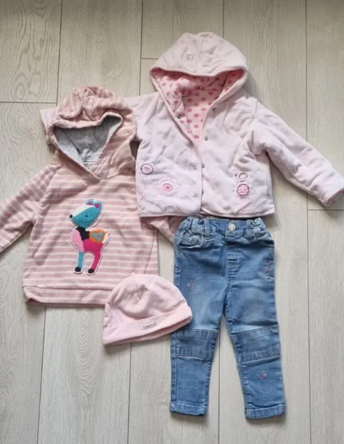 baby girls 9-12 months bundle Winter Jumper Jeans Jacket Coat outfit next m&s