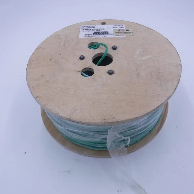 1000' Anxter 18AWG 2 Cond. 18/2 Shielded Communications Cable Type CMP