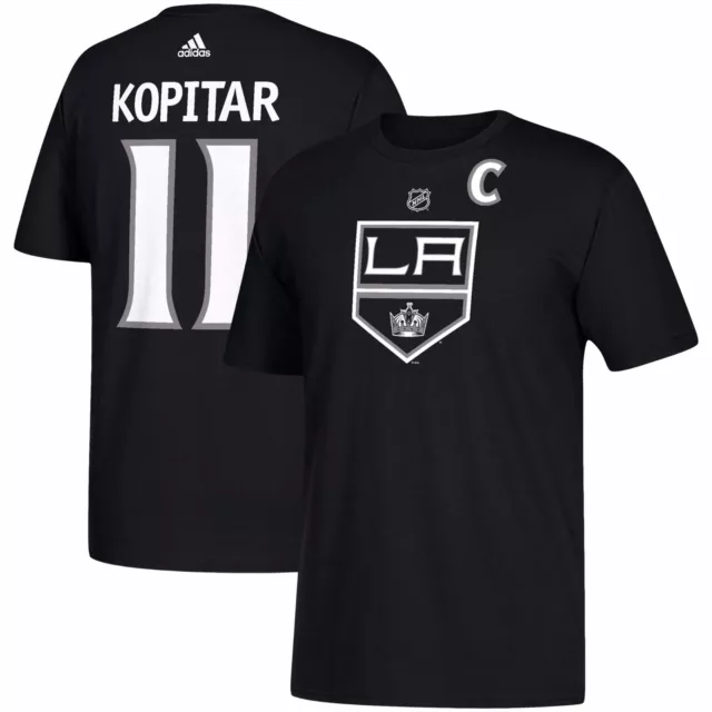 Los Angeles Kings Anze Kopitar Adidas Player T-Shirt Men's Black M-2XL NHL