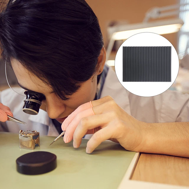 Alfombra antideslizante base de trabajo para la reparación de relojes Black