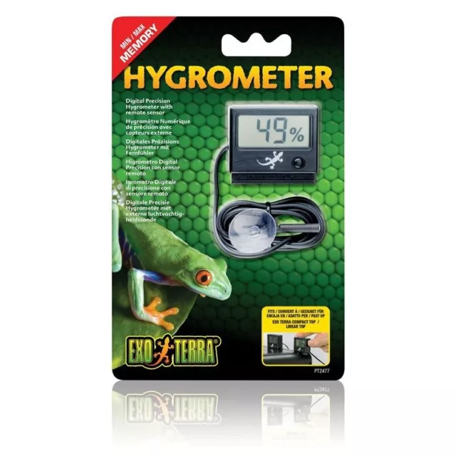 Exo Terra LED Hygrometer mit Messfühler für Terrarien, UVP 34,19 EUR, NEU