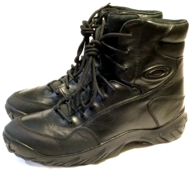 RARE OAKLEY SI BLACK LEATHER BOOTS Size 11.5 Elite Special Forces Tactical Shoes