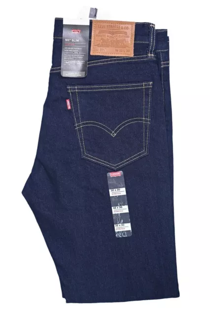Levi's 511 Men's Slim Fit Dark Blue Jeans Denim Brand New Clearance Stock