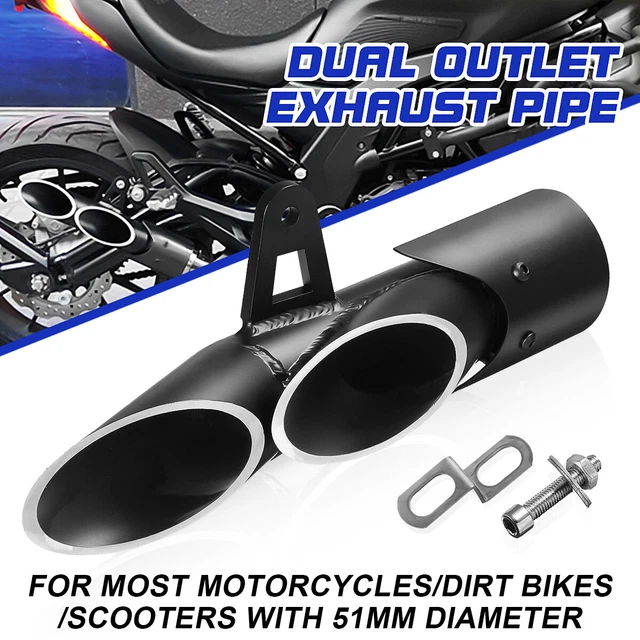Motorcycle Dual-outlet Exhaust Tail Pipe Muffler For Yamaha YZF-R6 Suzuki GSX-R
