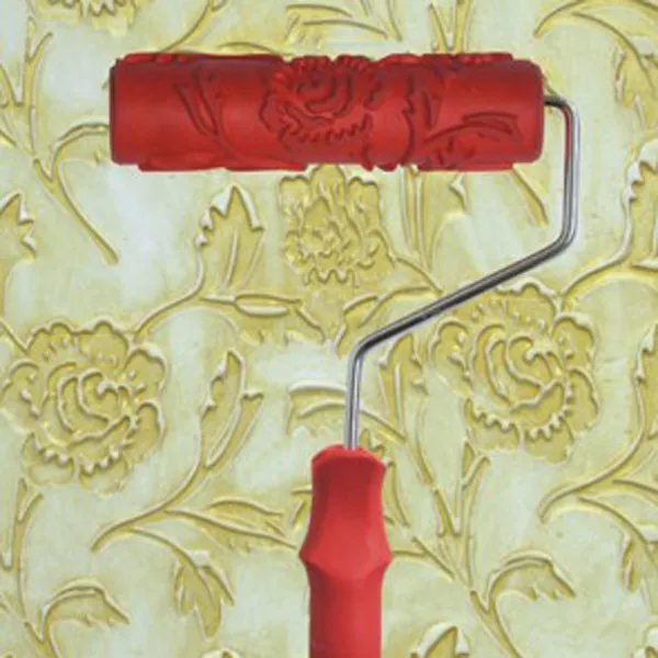 Handle Empaistic Flower Pattern Painting Roller Painter for Wall Decorating