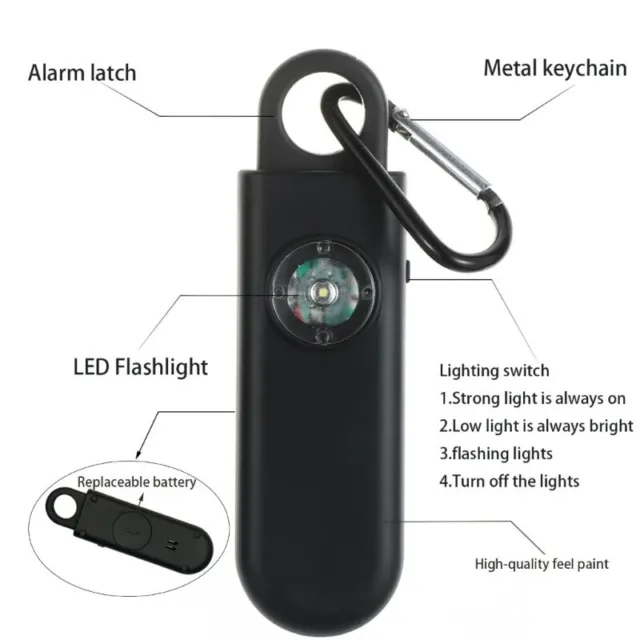 Personal Safety Alarm: 120dB Siren & Flashlight for Women's Self-Defense