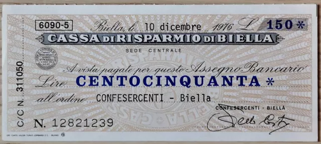 Miniassegni Cassa Di Risparmio Di Biella