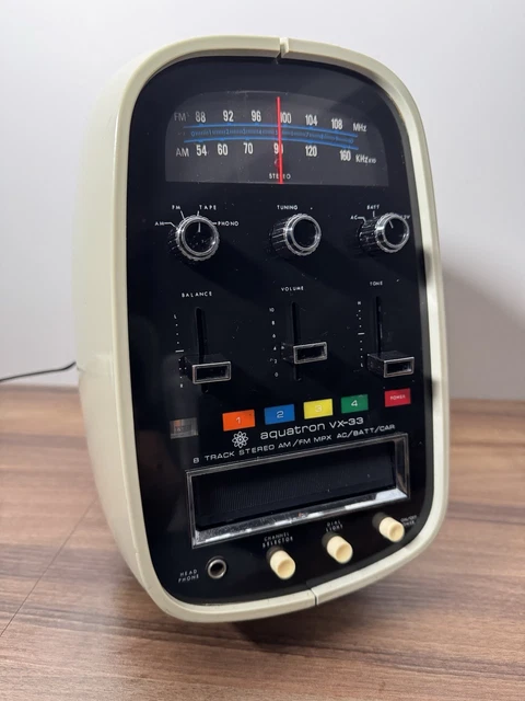 VINTAGE BROTHER AQUATRON VX-33A Portable 8Track AM/FM Player Retro “The ...