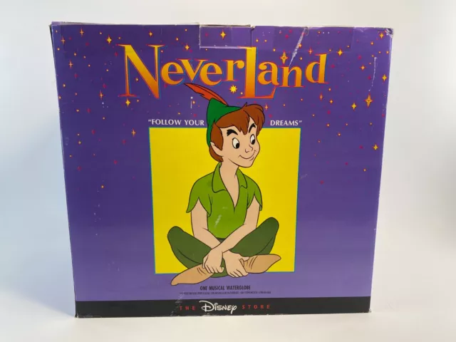 Disney Peter Pan Captain Hook Pirate Ship ‘You Can Fly’ Snow Globe **READ**