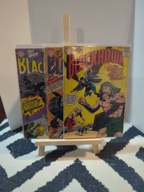 Lot Of 3 - Blackhawk #163, 213 & 217 Comic DC Silver Age 1960