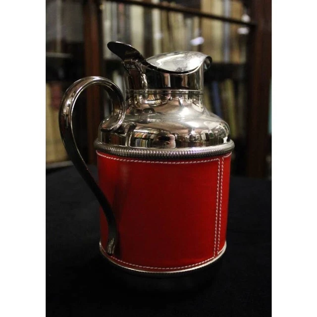 Thermos en Metal Plata Con Tapa E Revestimiento En Cuero - Xx Sec