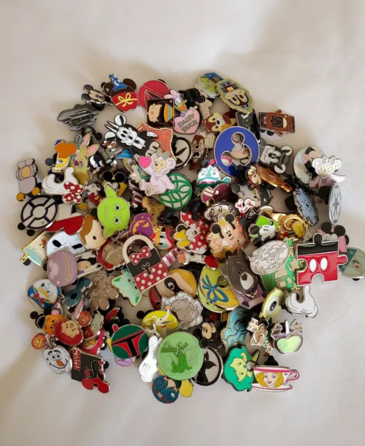 Disney Trading Pin Lot ALL 200 DIFFERENT PINS! + Lanyard NO DOUBLES! Free Ship