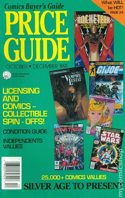 Comics Buyer's Guide Price Guide #199110 VG Stock Image Low Grade