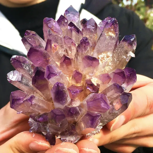 New Find Purple Phantom Quartz Crystal Cluster Mineral Specimen Healing300g+/1pc
