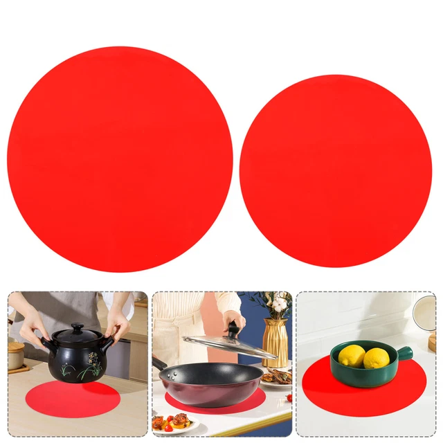 2 pz tappetino microonde rotondo gel di silice tavolo da pranzo friggitrice ad aria calda