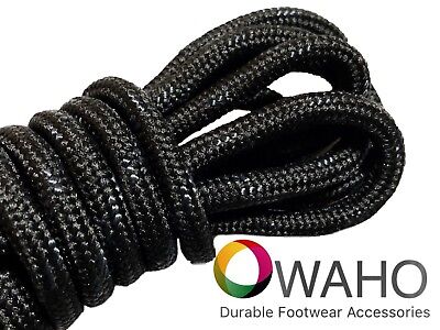 Heavy Duty Black Shoe / Boot Laces made with Black Dupont™ Kevlar®