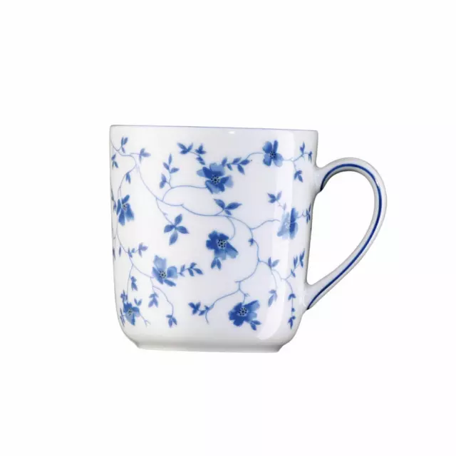 Arzberg Form 1382 Mug with Handle, Coffee Cup, Cup, Blue Flowers Porcelain 280ml