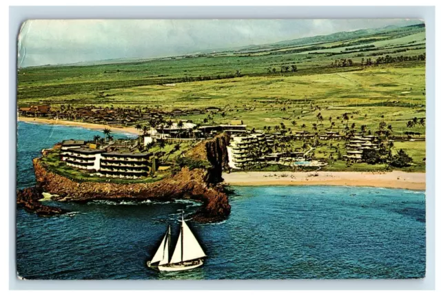 Vintage Sheraton-Maui Kaanapoli Beach Maui Hawaii Postcard P220E