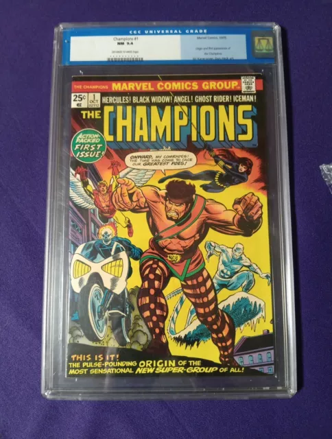 Champions #1 - Cgc 9.4 - Ow/Wp - Nm - Hercules Black Widow Ghost Rider Angel