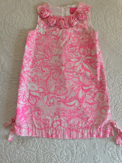 Lilly Pulitzer Girls Little Lilly Classic Shift Dress Bunny Hop Size 5 Childs