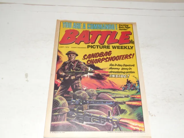 BATTLE PICTURE WEEKLY Comic - No 9 - Date 03/05/1975 - UK Paper comic
