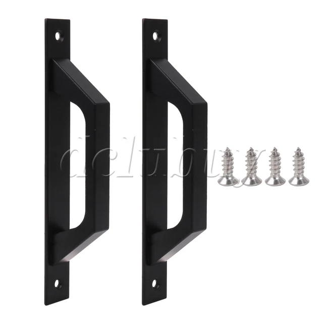 2x Barn Door Pulls Handle Hardware 8" Length for Furniture with Base