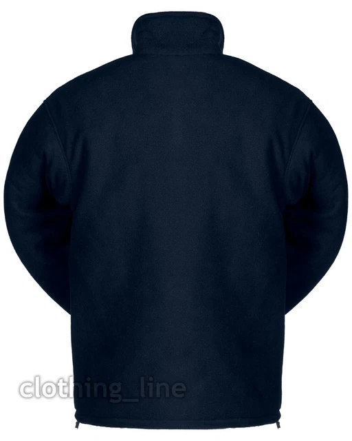 Mens Extra Thick Fleece Heavy Duty Work Jacket Padded Anti Pill Navy Size S-5Xl 3