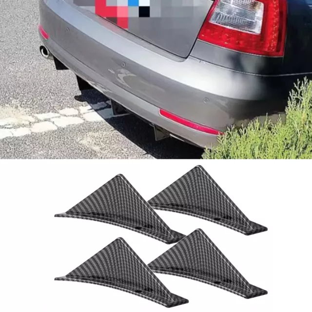 For Toyota Prius Rear Bumper lip Splitter Diffuser 4 Shark Fin Carbon Fiber