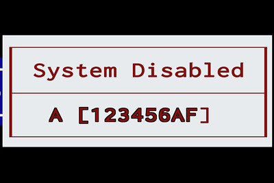 HP System Disable password reset service, 8-hex starting with ( A ). Fast!!!