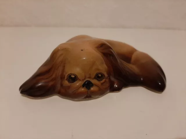 Vintage Pekingese Porcelain Dog Figurine W.R. Midwinter Ltd, Burslem, England