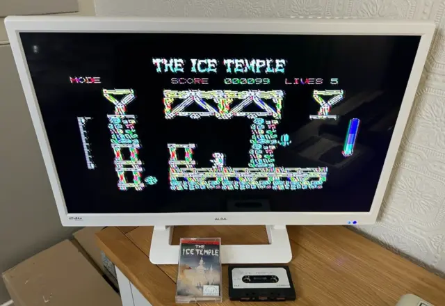 Rare Working Blue Ribbon The Ice Temple Commodore 64 Cassette -🤔Make An Offer🤔