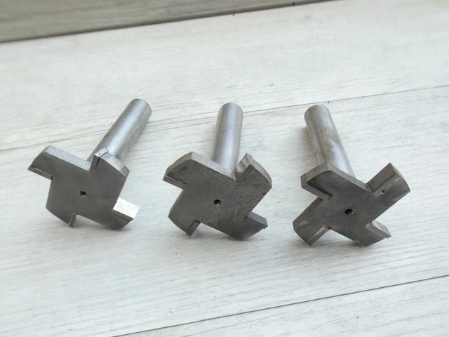 lot de 3 fraise 3 taille 4 dents diamètre 61,5 x 8mm dent carbure brasés