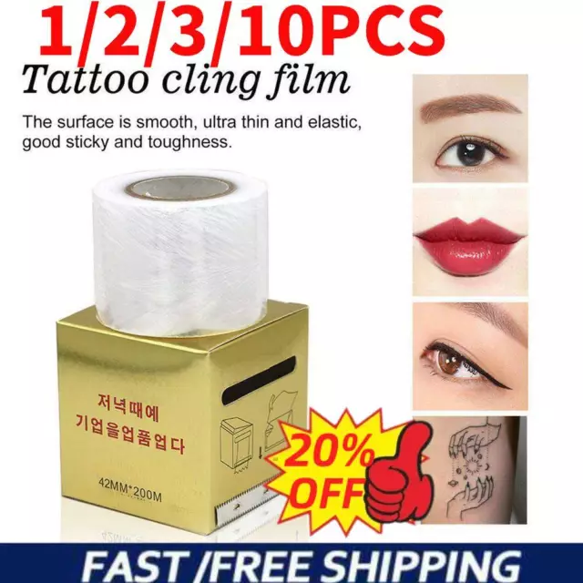 1-10 piezas Película envolvente Cubierta Transparente Microblading Cejas Tatuaje Maquillaje Belleza