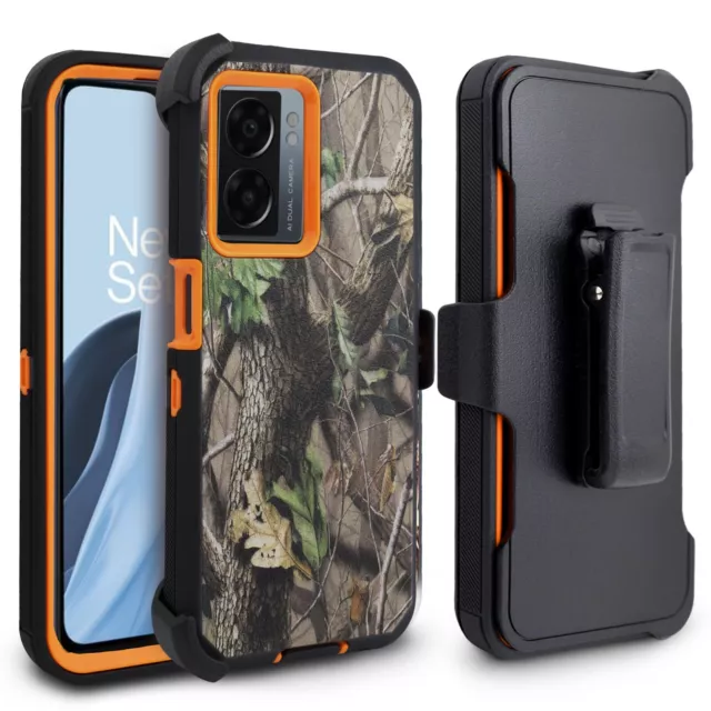 For 1+ OnePlus Nord N300 5G Case Built in Screen Holster Belt Clip Fits Otterbox